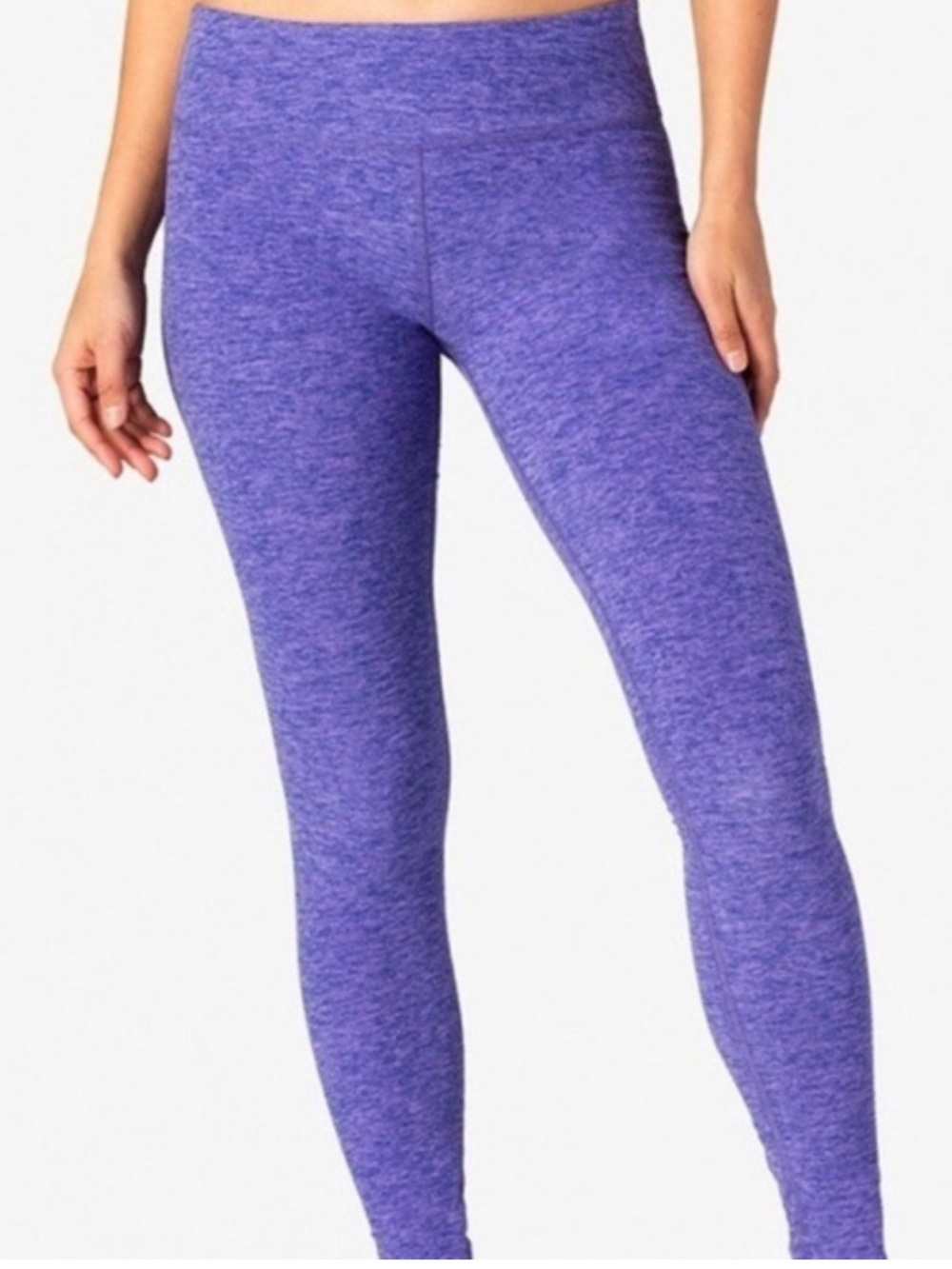 Beyond Yoga Women’s Spacedye Purple Heather Leggings Size Small Convertible heel